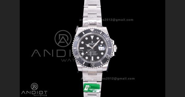 Submariner 116610 LN Black Ceramic C+F 904L 1:1 Best Edition On SS Bracelet VR3135