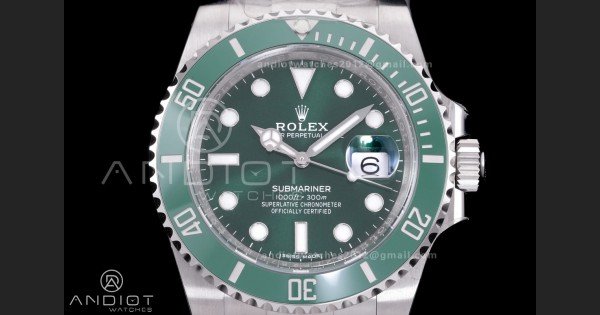 Submariner 116610 LV Green Ceramic C+F 904L 1:1 Best Edition On SS Bracelet VR3135