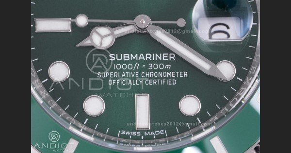 Submariner 116610 LV Green Ceramic C+F 904L 1:1 Best Edition On SS Bracelet VR3135