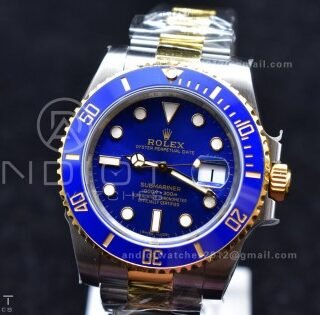 Submariner 116613 LB Blue Ceramic SS/YG 904L Steel King 1:1 Best Edition 3135
