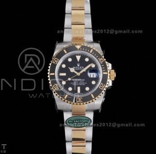 Submariner 116613LN Blue Ceramic 904L Steel/YG RCF 1:1 Best Edition Blue Dial DD3135 184g (Gain Weight)