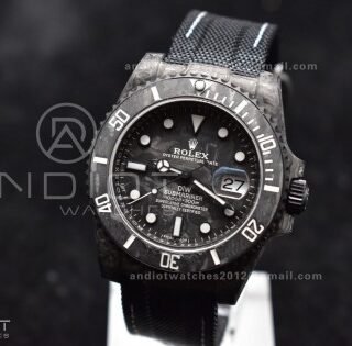Submariner DIW DLC Sandblasted VSF 1:1 Best Edition Black/Blue Dial on DLC Bracelet VS3135