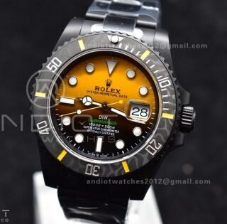 Submariner DIW DLC VSF 1:1 Best Edition Black/Yellow Dial on DLC Bracelet VS3135