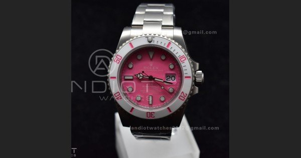 Submariner DIW Sandblasted VSF 1:1 Best Edition Pink Dial On SS Bracelet VS3135