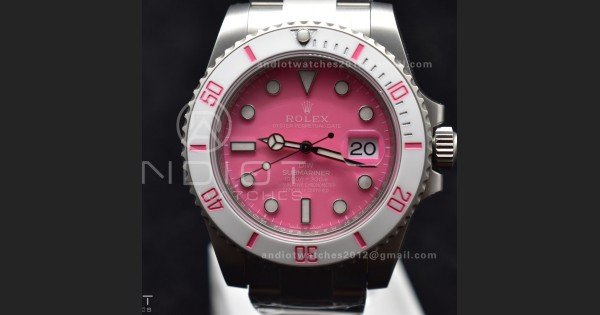 Submariner DIW Sandblasted VSF 1:1 Best Edition Pink Dial On SS Bracelet VS3135