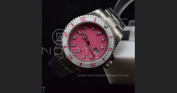 Submariner DIW Sandblasted VSF 1:1 Best Edition Pink Dial On SS Bracelet VS3135