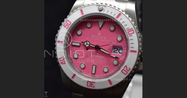 Submariner DIW Sandblasted VSF 1:1 Best Edition Pink Dial On SS Bracelet VS3135