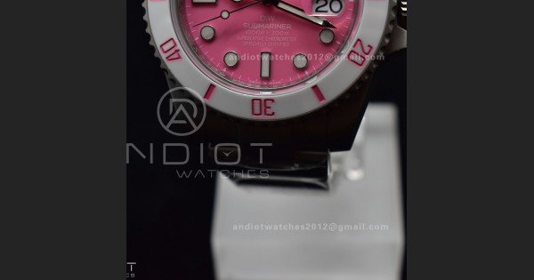 Submariner DIW Sandblasted VSF 1:1 Best Edition Pink Dial On SS Bracelet VS3135