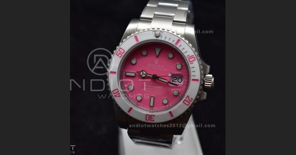 Submariner DIW Sandblasted VSF 1:1 Best Edition Pink Dial On SS Bracelet VS3135
