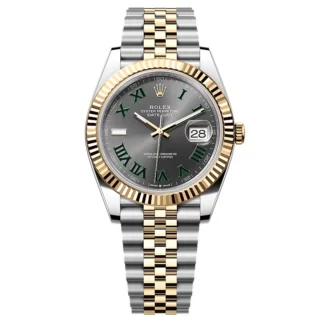 Superclone Rolex Datejust Rhodium Dial 126333 "Wimbledon" Flutted/Jubilee 41 mm