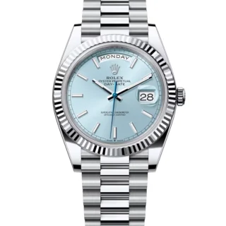 Superclone Rolex Day-Date Ice blue Dial 228236 40 mm
