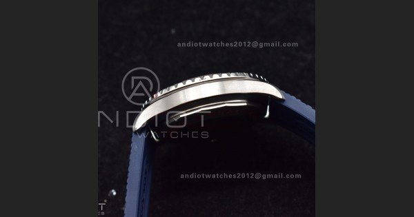 SuperOcean Automatic 42 SS BLSF 1:1 Best Edition Blue Dial on Blue Rubber Strap A2824