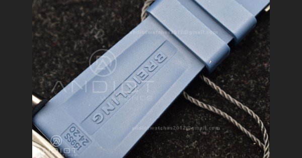 Superocean Automatic 44 TF 1:1 Best Edition Blue Dial Black Bezel On Black Rubber Strap A2824