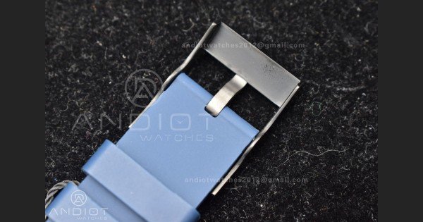 Superocean Automatic 44 TF 1:1 Best Edition Blue Dial Black Bezel On Black Rubber Strap A2824