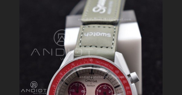 Swatch x Omega Bioceramic Moonwatch Mission to Pluto on Nylon Strap Quartz