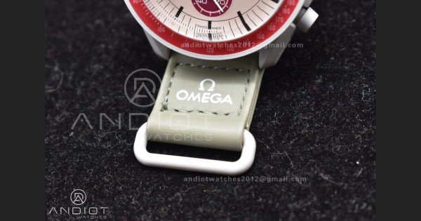 Swatch x Omega Bioceramic Moonwatch Mission to Pluto on Nylon Strap Quartz