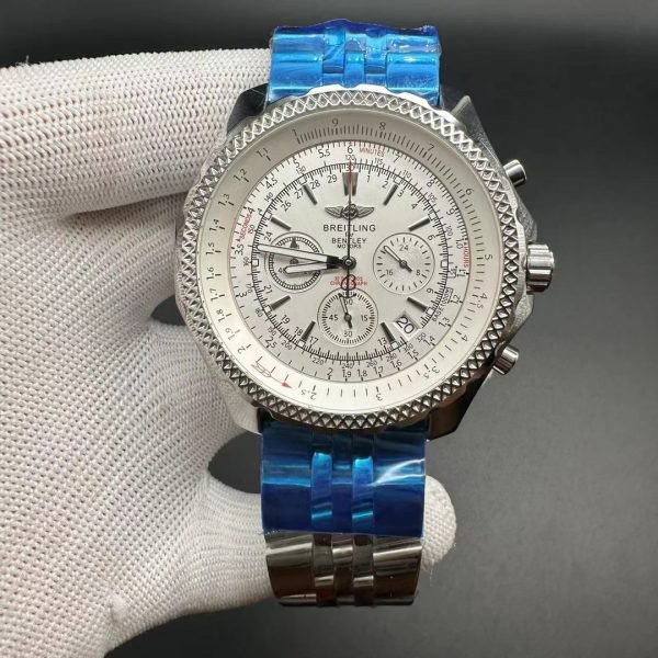 Swiss AAA Replica Breitling Bentley Motors T A25363 – 47mm Chronograph Watch With White Dial & Stainless Steel Bracelet