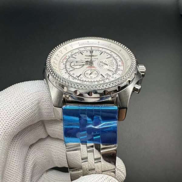 Swiss AAA Replica Breitling Bentley Motors T A25363 – 47mm Chronograph Watch With White Dial & Stainless Steel Bracelet