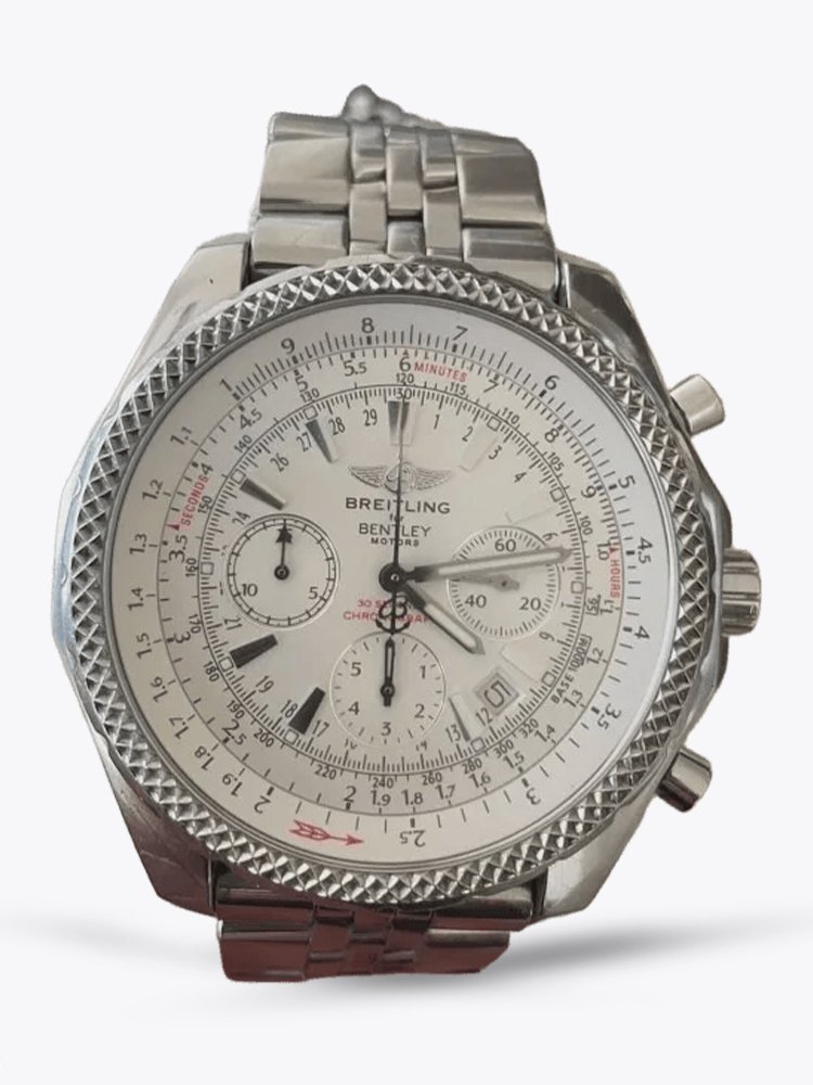 Swiss AAA Replica Breitling Bentley Motors T A25363 – 47mm Chronograph Watch With White Dial & Stainless Steel Bracelet