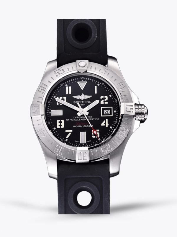 Swiss Breitling Avenger II Seawolf A1733110.BC31 Replica Men’s 45mm Watch – Black Dial & Rubber Strap