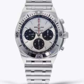 Swiss Breitling Chronomat AB0134101B2A1 Replica 42mm Men's Watch – Silver Dial & Stainless Steel Bracelet