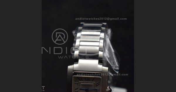 Tank Francaise Small SS KRF 1:1 Best Edition White Dial on SS Bracelet Ronda Quartz