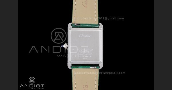 Tank Must 25.5mm AF SS Best Edition Green Dial On Green Leather Ronda Quartz