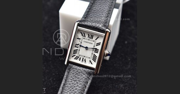 Tank Solo 27.5mm K11F SS White Dial on Black Leather Strap Ronda Quartz