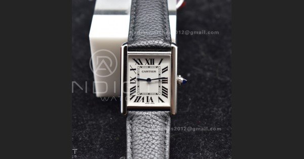 Tank Solo 27.5mm K11F SS White Dial on Black Leather Strap Ronda Quartz