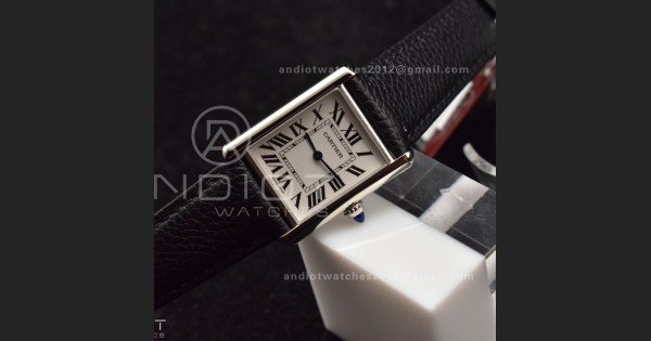 Tank Solo 27.5mm K11F SS White Dial on Black Leather Strap Ronda Quartz