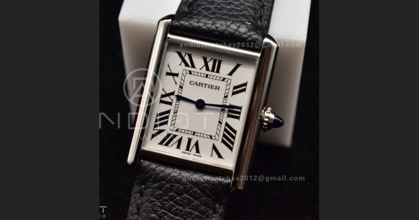 Tank Solo 27.5mm K11F SS White Dial on Black Leather Strap Ronda Quartz