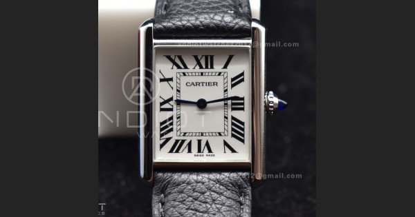 Tank Solo 27.5mm K11F SS White Dial on Black Leather Strap Ronda Quartz