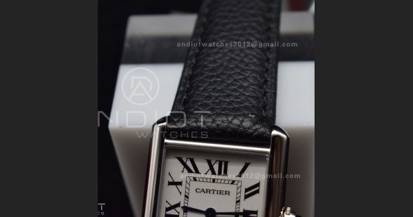 Tank Solo 27.5mm K11F SS White Dial on Black Leather Strap Ronda Quartz