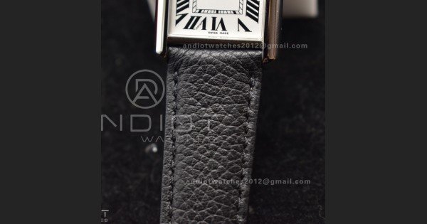 Tank Solo 27.5mm K11F SS White Dial on Black Leather Strap Ronda Quartz