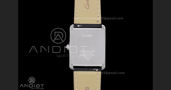 Tank Solo Ladies 27.4mm SS AF 1:1 Best Edition White Dial on Black Leather Strap Ronda Quartz