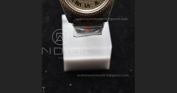 TWD 41mm Best Version Diamond DateJust Roman Dial 2 Tone Yellow Gold