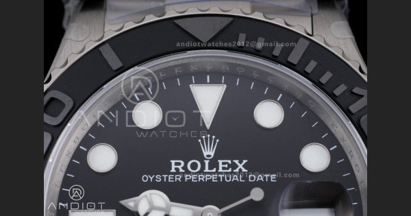 Yacht-Master 226627 Titanium QF 1:1 Best Edition Black Dial On Titanium Bracelet SH3235