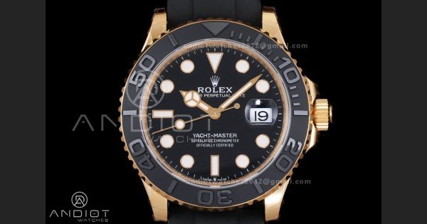 Yacht-Master 42mm 226658 VSF 1:1 Best Edition 3D Black Ceramic Bezel on Black Rubber Strap VS3235 V2 (Gain Weight)