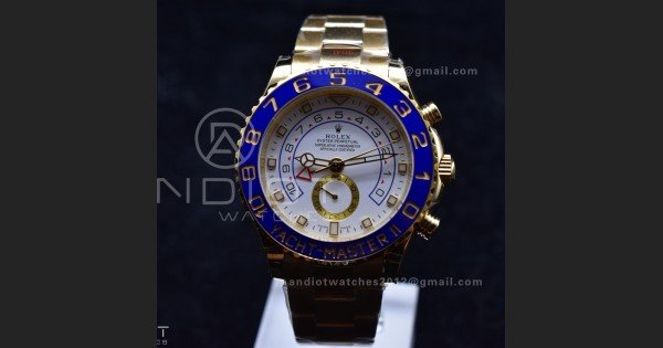 YachtMaster II 116688 YG KF 1:1 Best Edition White Dial on YG Bracelet A7750