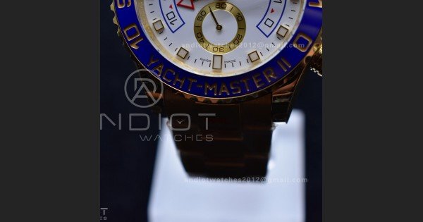 YachtMaster II 116688 YG KF 1:1 Best Edition White Dial on YG Bracelet A7750